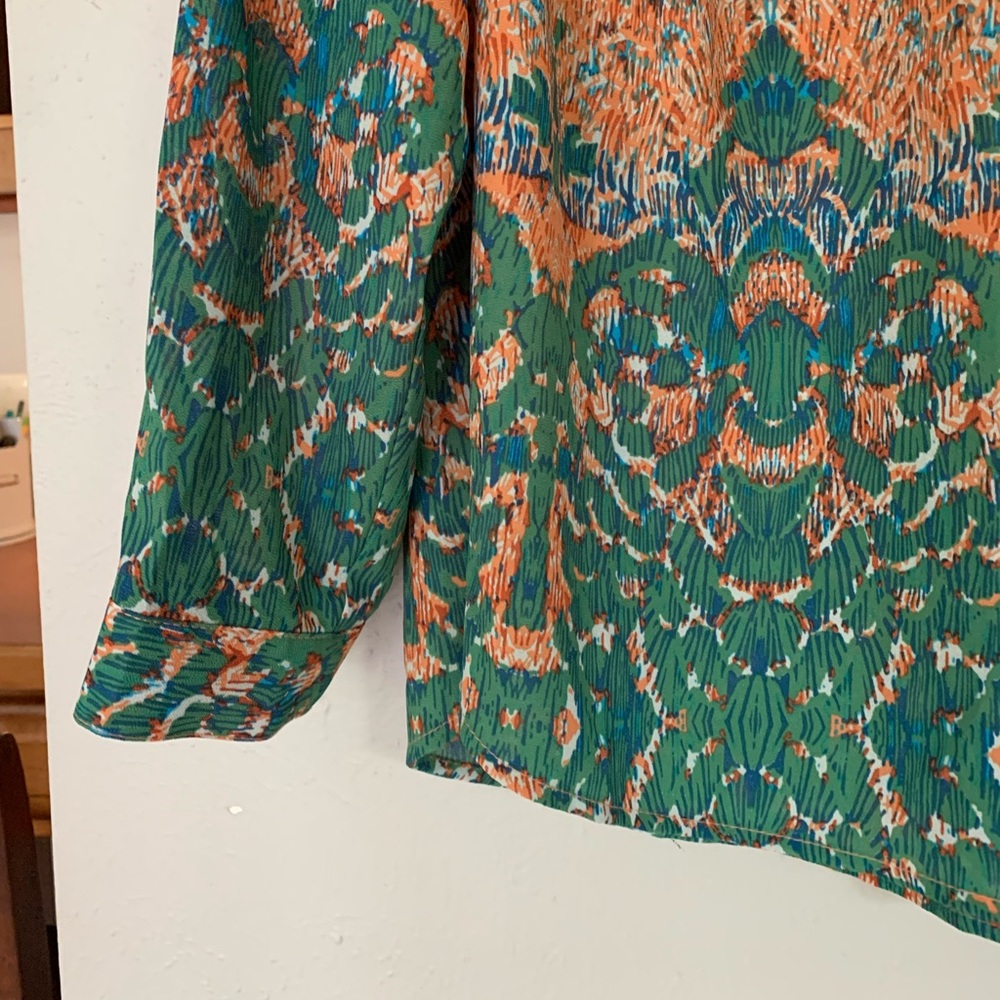 Boutique Patterned Flowy Blouse - image 4